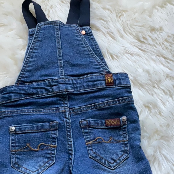 7 for all mankind jean bib overalls with elastic straps. 18m. - Picture 6 of 10